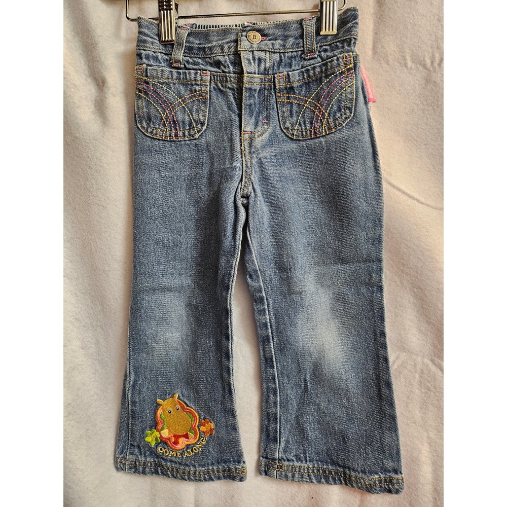 Nick Jr The Backyardigans Tasha Hippo Embroidered Denim Jeans Blue 3T Vintage